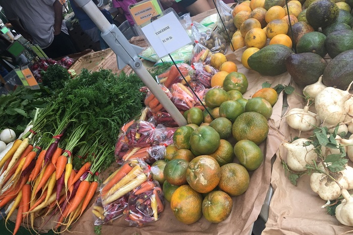 おいしそうな野菜や果物がたくさん（撮影:藤田裕美）