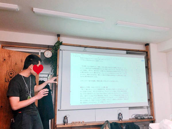 コールドシャワーについて熱弁中（撮影:しめサバ子）