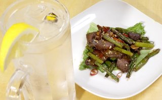 「鶏ハツのガーリック炒め」香ばしさと食感がたまらない