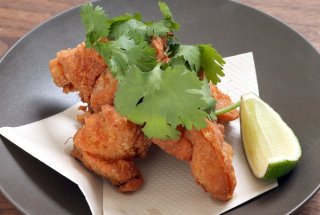 「ザンギのアジアン風」パクチーの根っこを捨てずに活用して