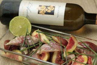 「シメサバとイチジクの前菜」切って盛りつけるだけでお洒落