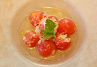 「ミニトマトのナムル」漬けダレがトマトの甘味を引き立てる