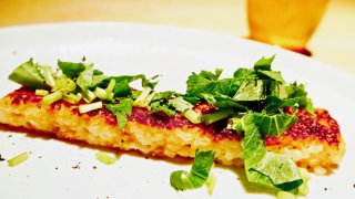 表面カリッで中はソフト「明太子焼きリゾット」は2度楽しい