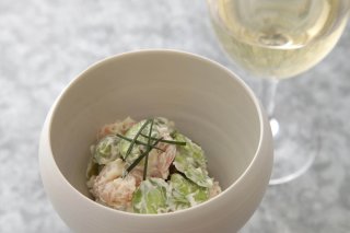 ホクッとプリプリ「そら豆とエビのクリームチーズ和え」