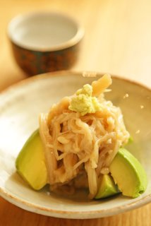 「なめたけアボカドわさび」自家製なめたけは意外と簡単!