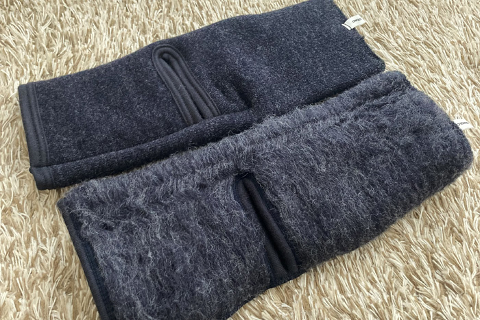 実はリバーシブルでの使用が可能、生地密度の高さは一目瞭然（C）コクハク