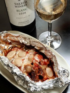 「マッシュルーム、トマト、チーズのホイル包み」肉厚が最高