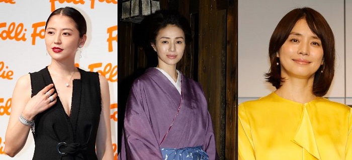 長澤まさみさん、井川遥さん、石田ゆり子さん（Ｃ）日刊ゲンダイ