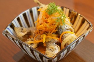 「豆アジの丸ごとカルピオーネ」すし酢で超絶簡単に南蛮漬け