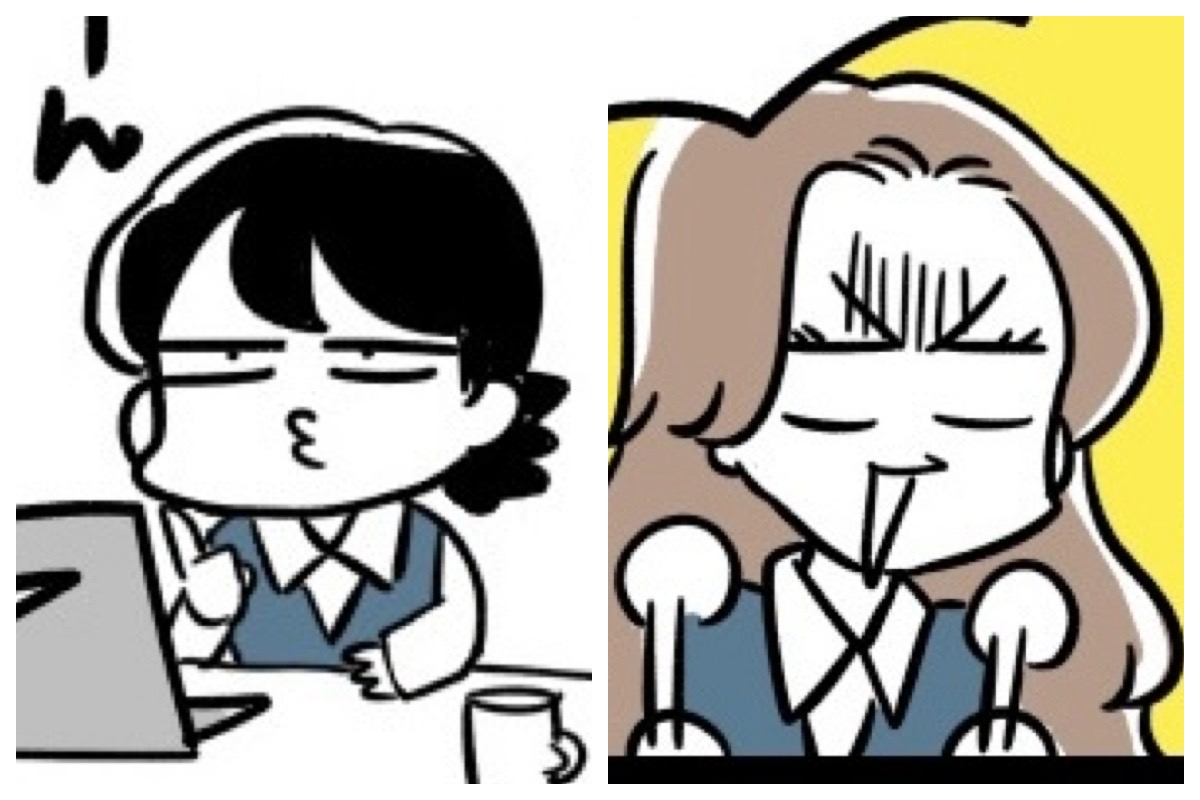 ダラ先輩、ギャルちゃん（漫画:若林杏樹）