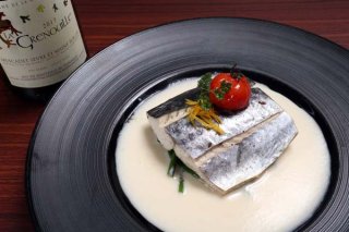 「鰆のコンフィ 西京味噌のクリームソース」フレンチ＋和♡