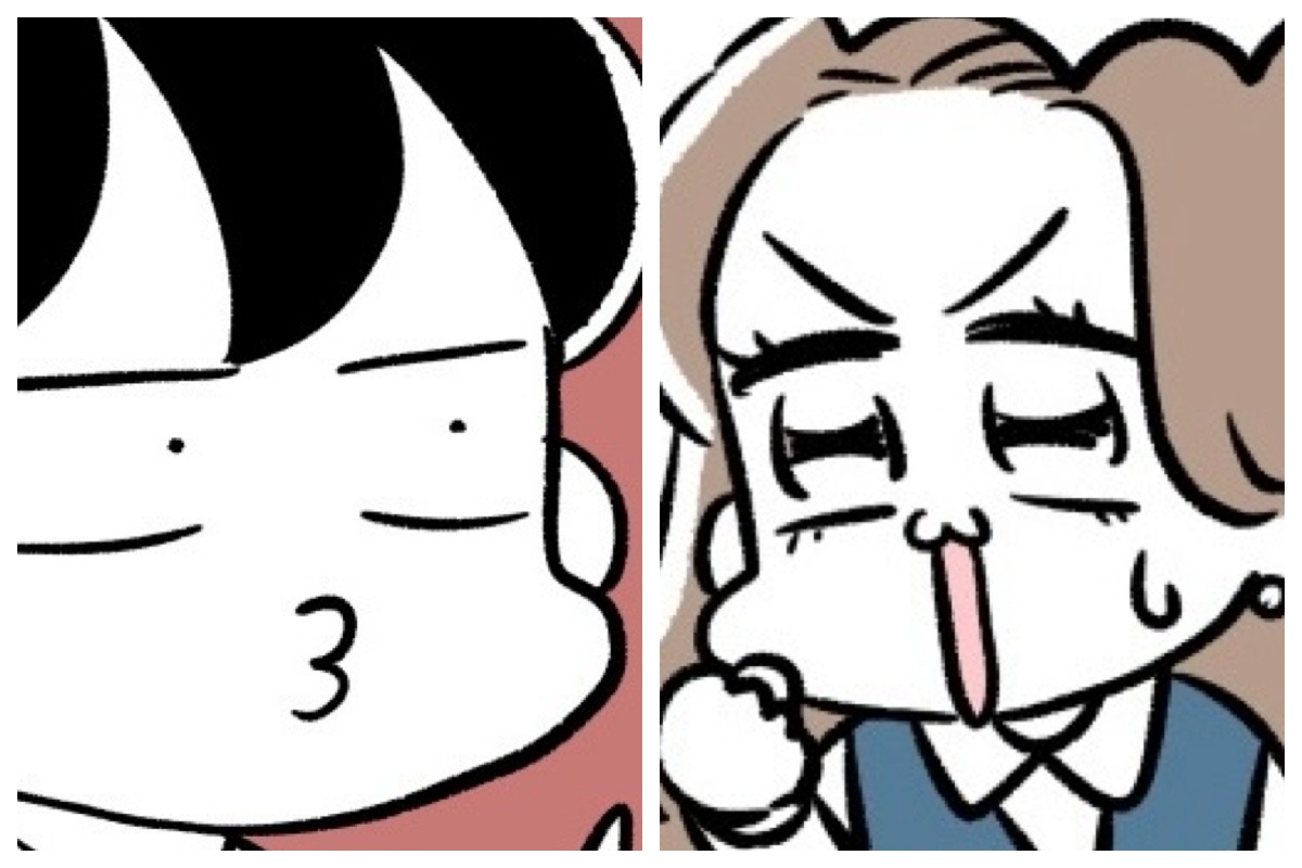 ダラ先輩、ギャルちゃん（漫画:若林杏樹）