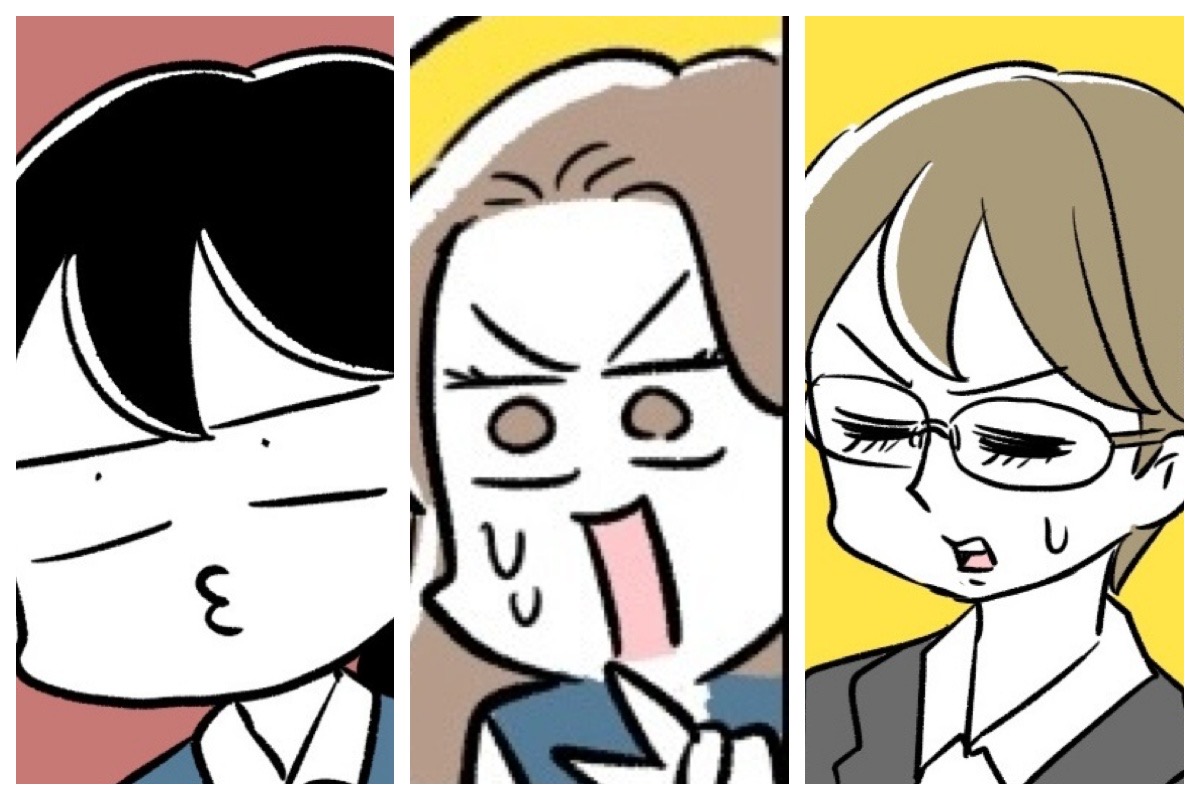 ダラ先輩、ギャルちゃん、ピカ子さん（漫画:若林杏樹）