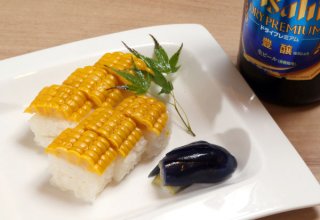 「トウモロコシの棒寿司」巻くだけ簡単！大人も子供も大好き