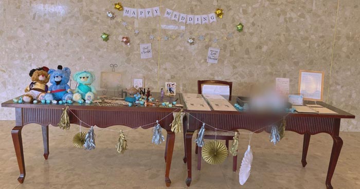 結婚式のウェルカムスペースです（写真:tumugi）