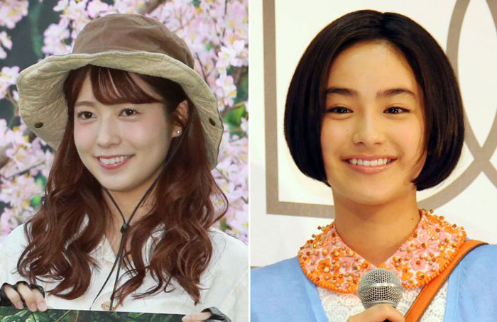 元乃木坂46・斉藤優里（右）も平祐奈も“ロックオン”状態に…（C）日刊ゲンダイ