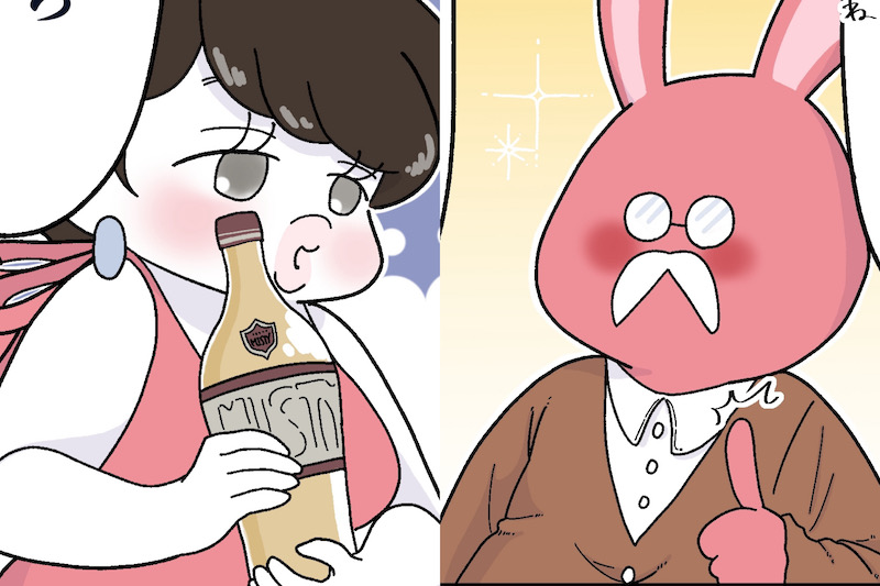 マキさん、ウサ田さん（漫画:おくげちゃん）