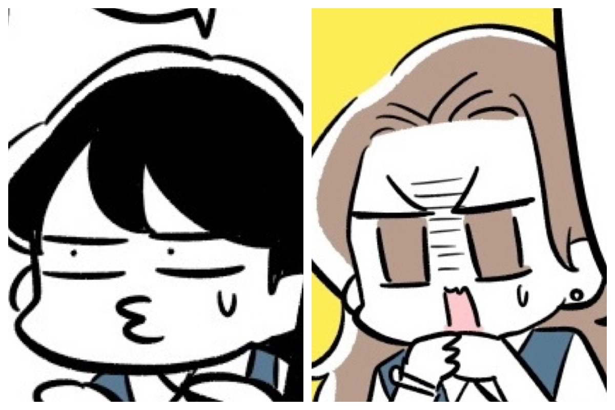 ダラ先輩、ギャルちゃん（漫画:若林杏樹）