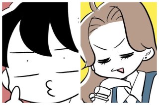 ダラ先輩、ギャルちゃん（漫画:若林杏樹）