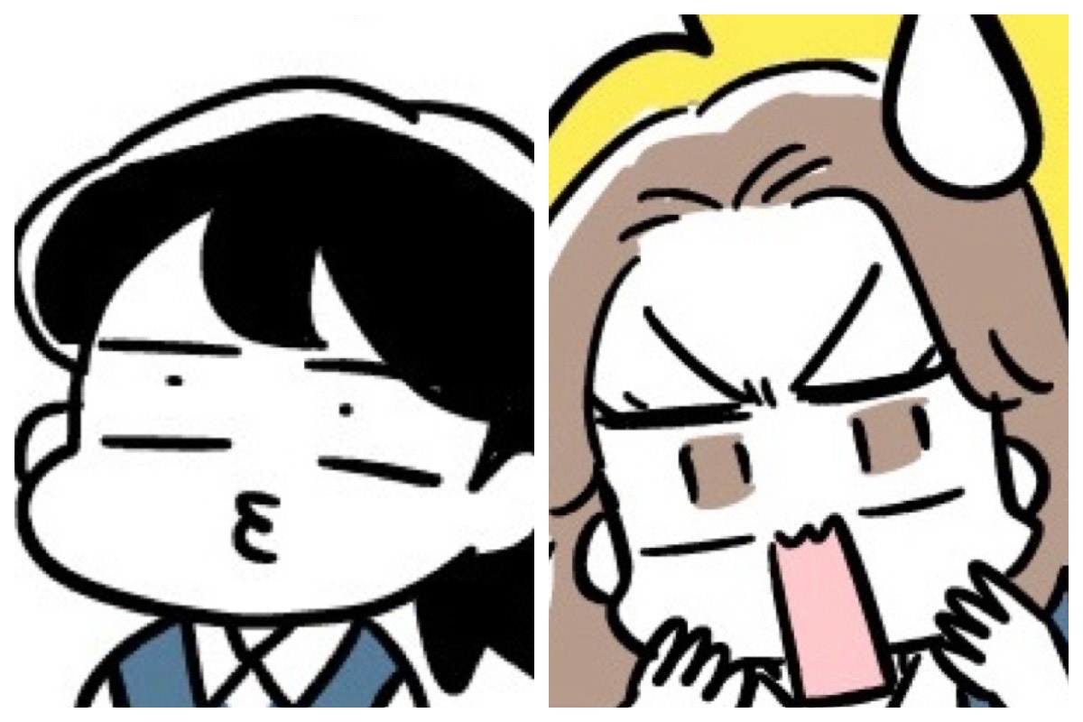 ダラ先輩、ギャルちゃん（漫画:若林杏樹）