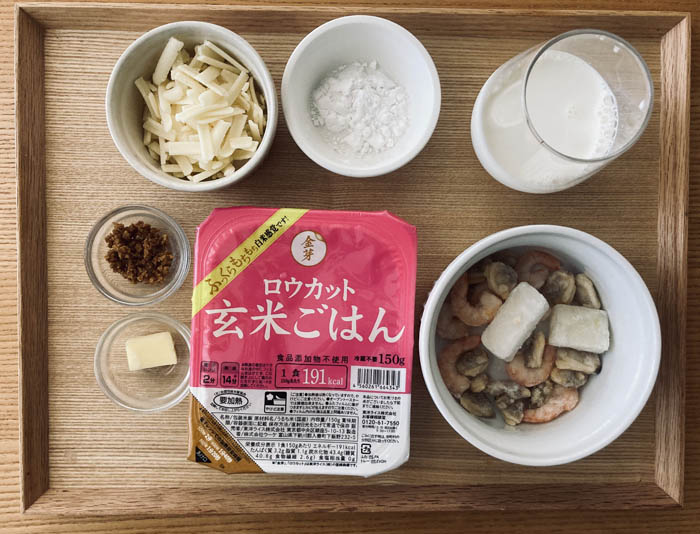 レトルトの玄米ごはん1パック（150グラム）を使用（C）コクハク