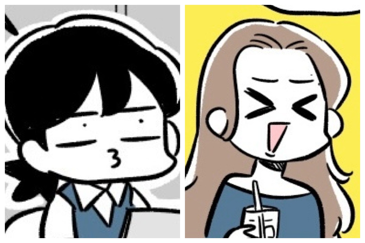 ダラ先輩、ギャルちゃん（漫画:若林杏樹）