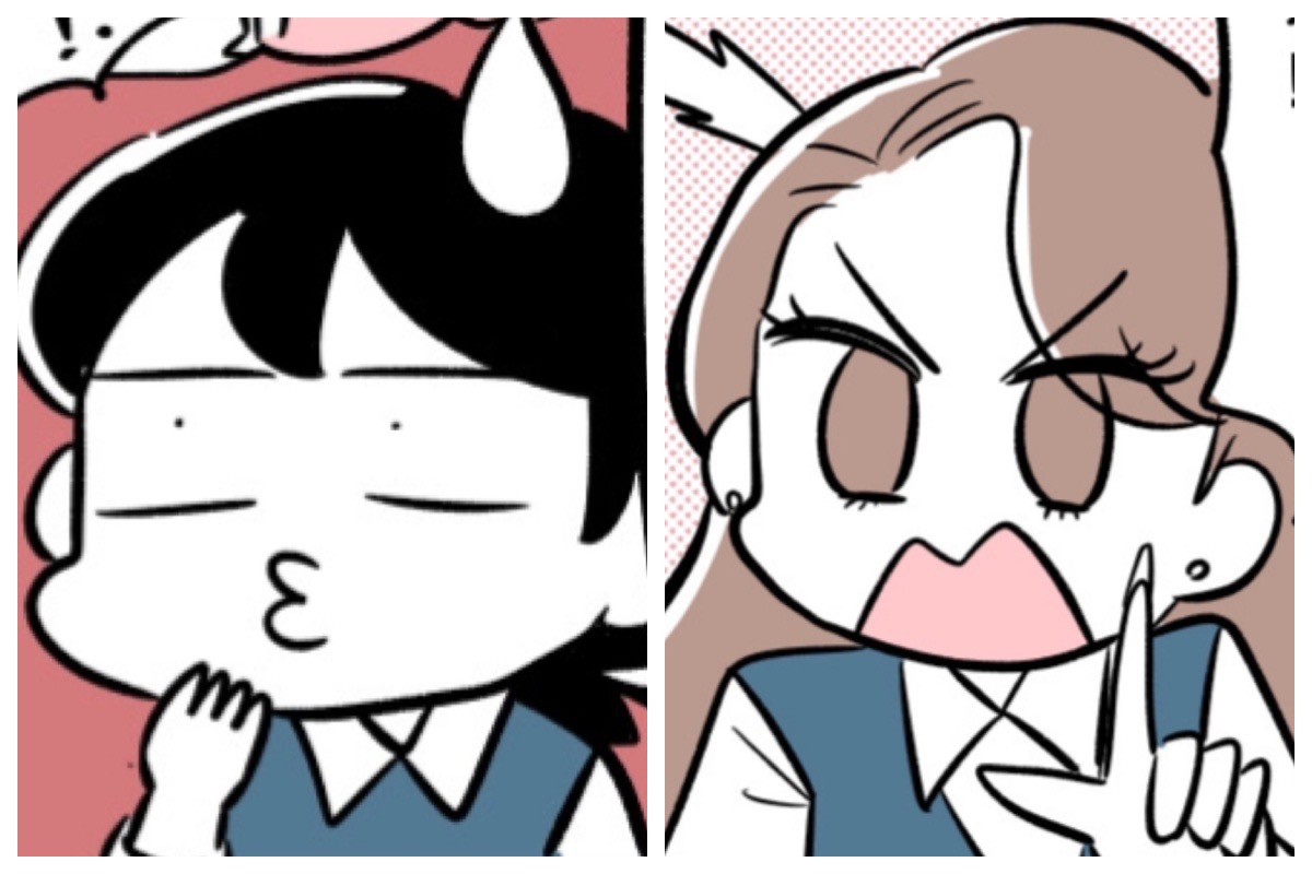 ダラ先輩、ギャルちゃん（漫画:若林杏樹）