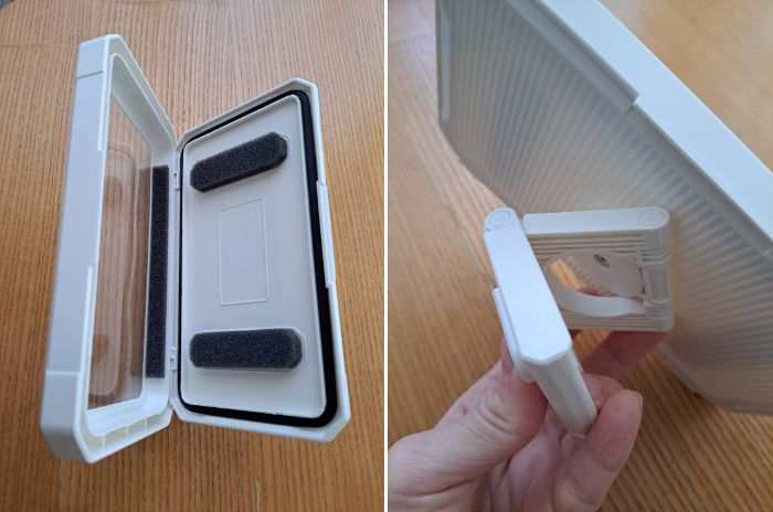 スタンド部分を動かすにはちょっとコツがいる感じ（写真右）／（C）コクハク