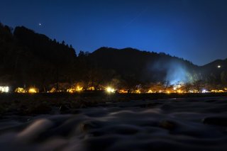 ひとりキャンプの夜対岸 深夜に見たのは… 2023.5.19（金）