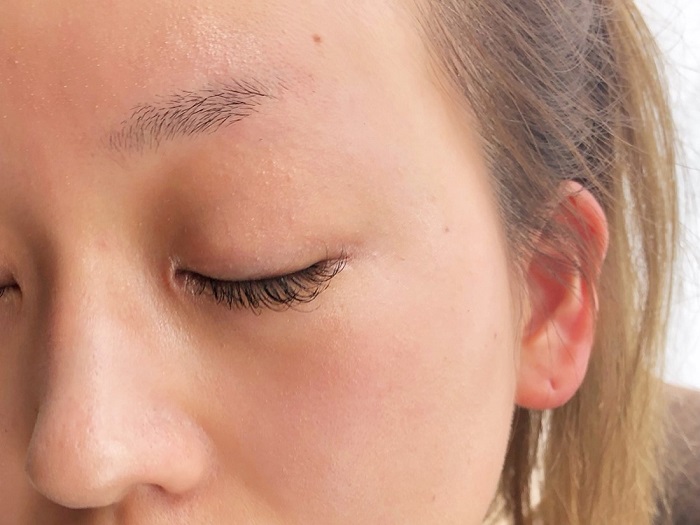 上まぶた全体に塗り、TゾーンとCゾーン、鼻先に（C）コクハク