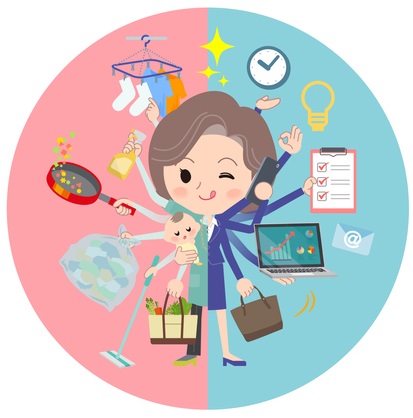 家事も育児も、慣れたものです（写真:iStock）