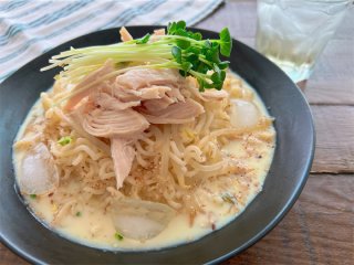 サッポロ一番(袋)をレンジで調理!ヘルシーに魔改造した豆乳冷やし麺
