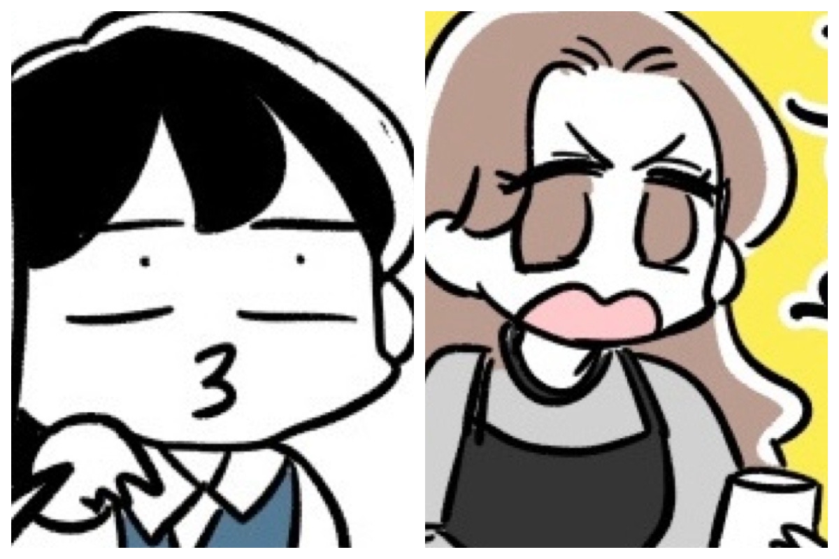 ダラ先輩、ギャルちゃん（漫画:若林杏樹）