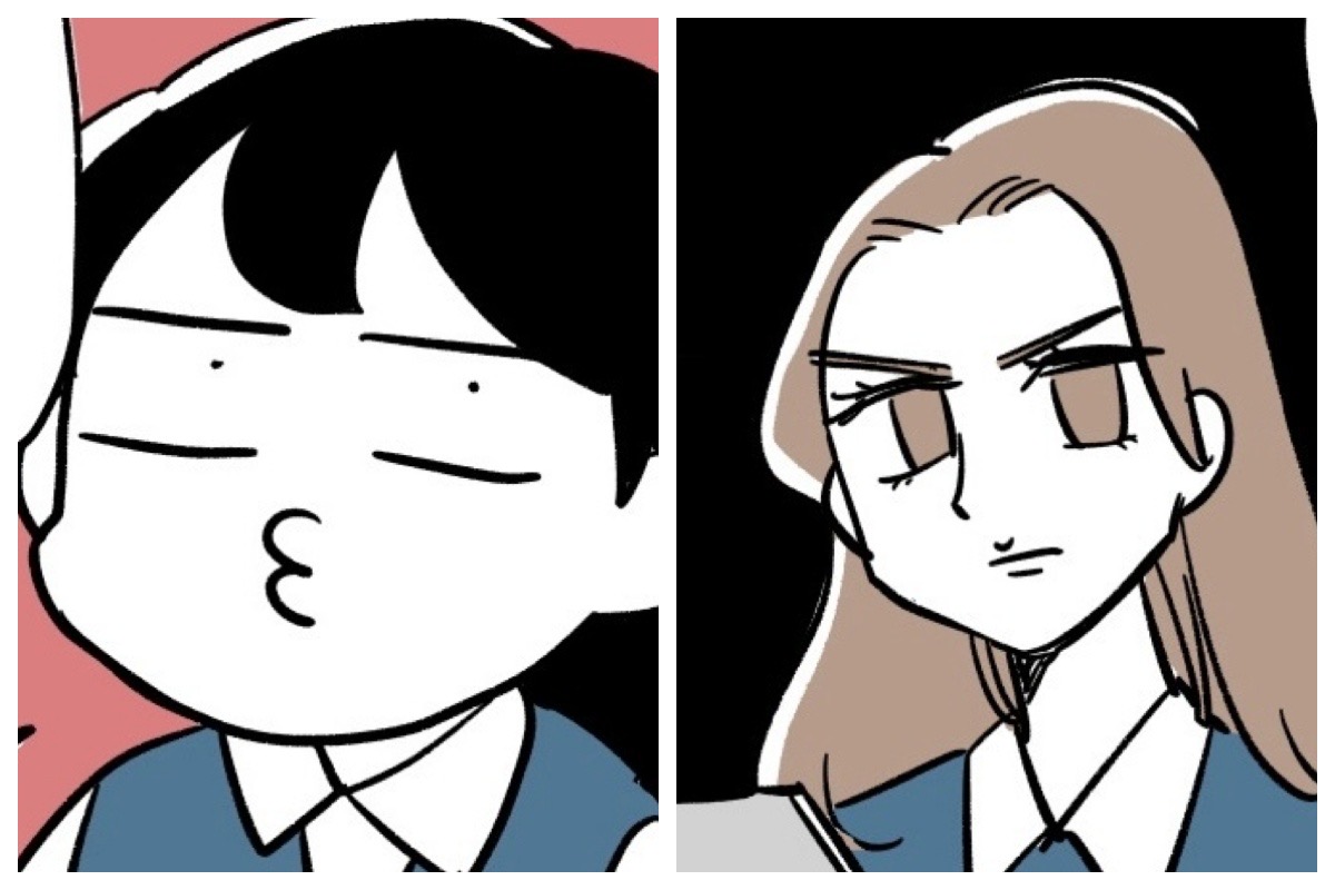 ダラ先輩、ギャルちゃん（漫画:若林杏樹）