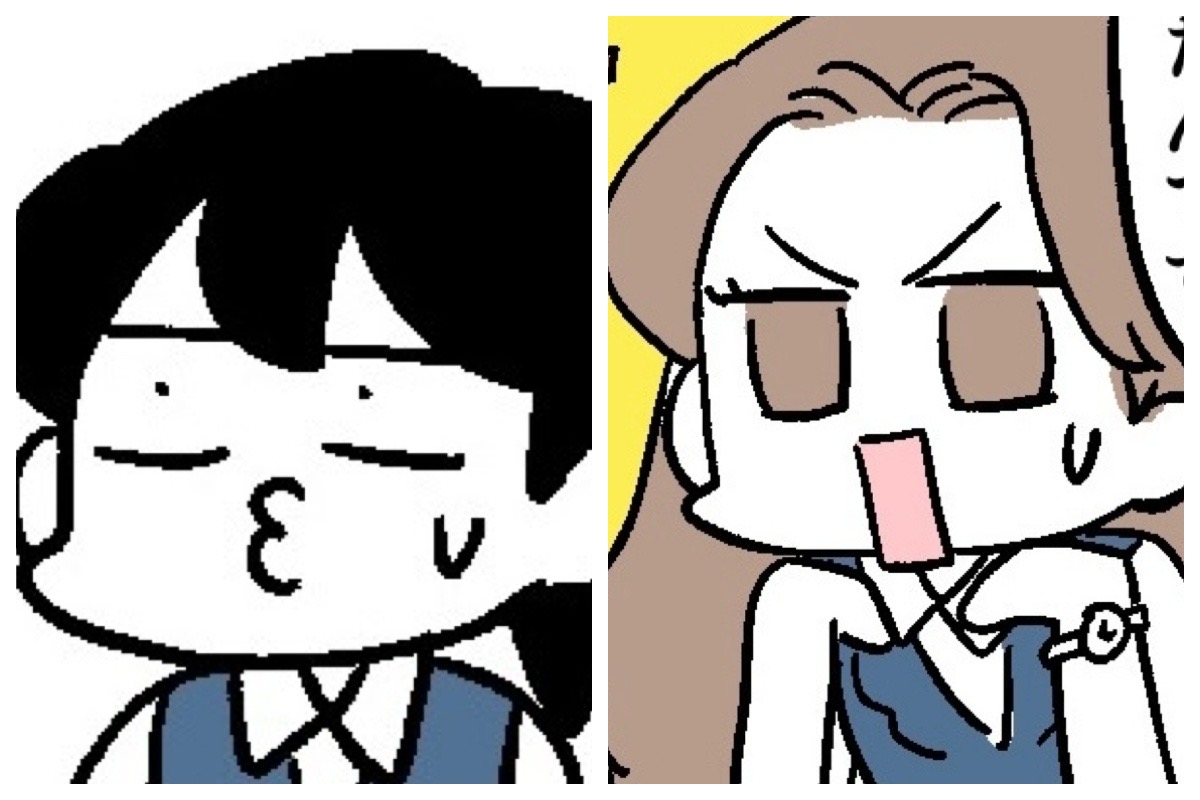 ダラ先輩、ギャルちゃん（漫画:若林杏樹）