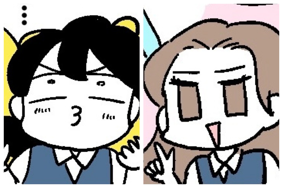 ダラ先輩、ギャルちゃん（漫画:若林杏樹）