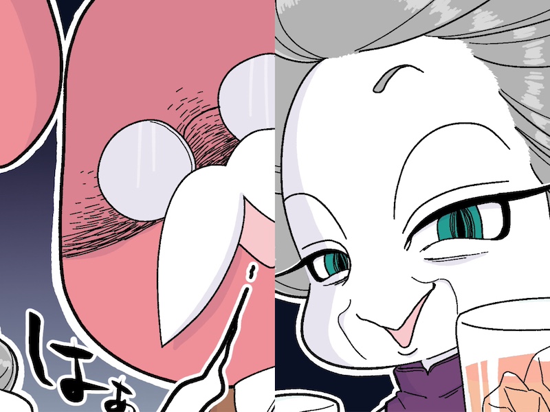 ウサ田さん、ママ（漫画:おくげちゃん）