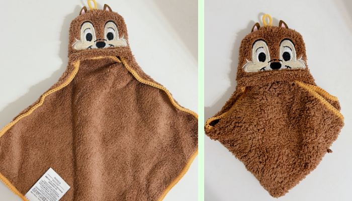 セリア／チップアンドデール ポケットタオル／¥110（写真:canちゃん）