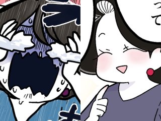 左からモジョ子、コミ（漫画:おくげちゃん）